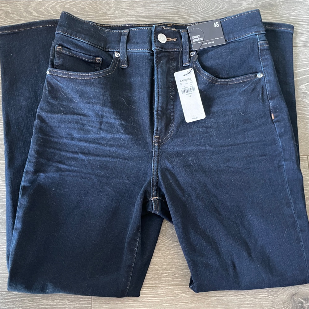 High Waisted Dark Wash Skinny Jeans